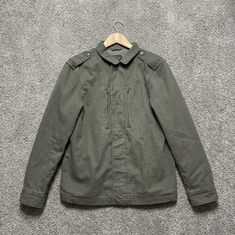 Alpha Industries Mens M Green Crane Embroidered French Military Field Jacket
